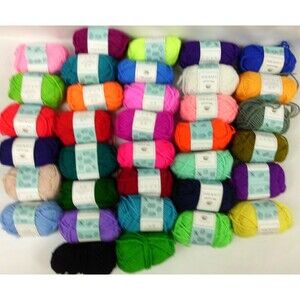 Inscraft 100% Acrylic Yarn with Carrying Case Set of 35